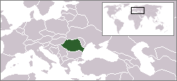 Locatie van Roemenië