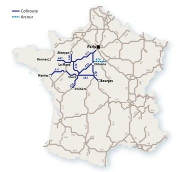 Le réseau autoroutier Cofiroute en 2008