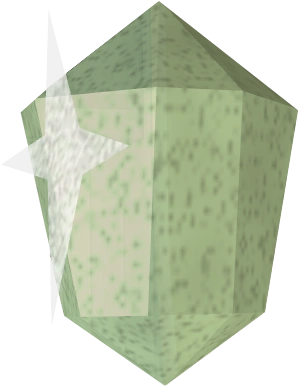 A detailed view of a cut jade