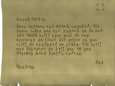 Secret message shown in full