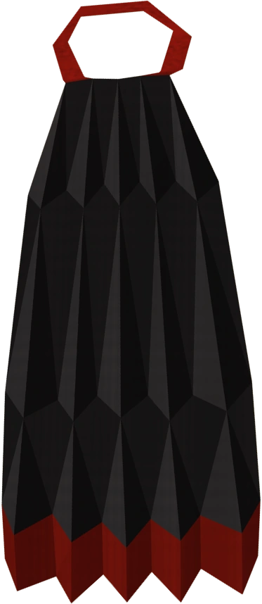A detailed image of an obsidian cape.