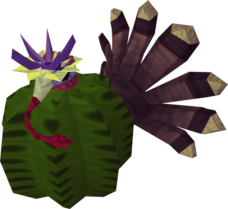 A turkey in a cactus.