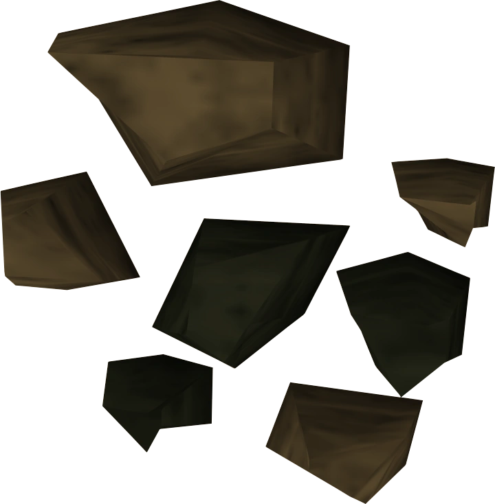A piece of coal in detail