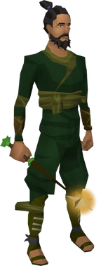 Christmas wand equipped
