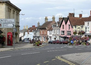 The lower end of High Street, Thornbury, near Bristol, South West England. Photo credit: Adrian Pingstone