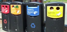 Recycling bins in Aberystwyth, WalesPhoto credit: Calum Hutchinson