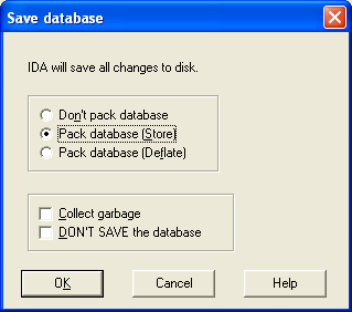 Save Database dialog