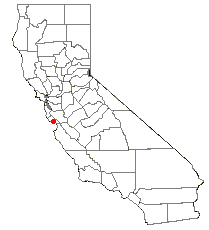 Location of Santa Cruz, California