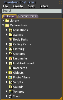 SL 1.10 inventory window