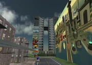A small city layout was recreated with various vehicles and pictures as well as Lordfly's towers.