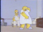 "Michael" demonstra seus famosos passos de dança para Homer