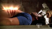 Chloe saves Clark.
