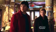 Clark and Jimmy are surprised to find Chloe safe and sound.