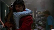 Clark and Lois embrace after the second meteor shower