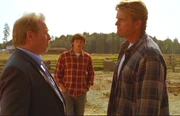 Perry White approaches the Kents on their farm.