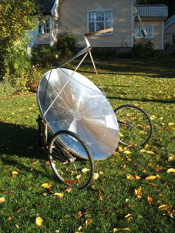 upside down parabolic disc with stand