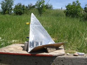 EZ-3 up and running, with booster in place.