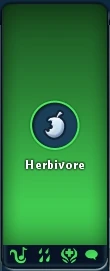 The Herbivore card awarded to species.