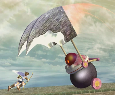 Pit dashing towards a Greap.