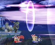 As shown here, Link has KO'd Mario.