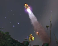 Olimar Takes flight in his ship