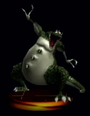 As a trophy in Melee