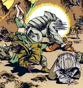 Nomi Sunrider and Thon fight as Master and apprentice.