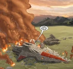 The Star Destroyer Intervention crash-landed on Boz Pity.