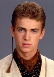 Anakin Skywalker wearing his Padawan braid.