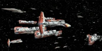 The Republic fleet arrives at Telos IV.