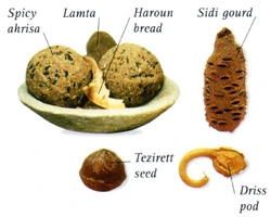 Mos Espa produce: Sidi gourd, Lamta, Haroun bread, Driss pod, Tezirett seed and Ahrisa.