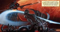 Grievous slaughtering his MagnaGuards in defiance.