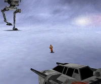 Datch, near his downed snowspeeder during the Battle of Hoth.