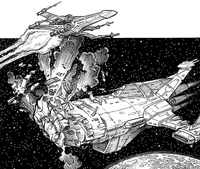 The Watchkeeper is flattened by Selonia's repulsorlift.