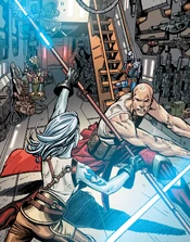 Alek while sparring with Jarael.