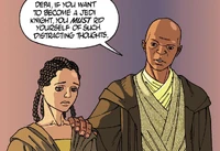 Depa reflects on her parents with Mace Windu.