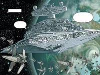 The Exactor orbiting New Plympto in 19 BBY.