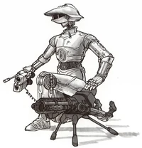 A Cybot Galactica M-3PO military protocol droid.