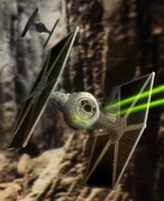 A pair of TIE Fighters in action.