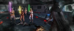 Bastila's strike team confronts Revan.