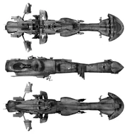 Multiple views of the Braha'tok-class gunship.