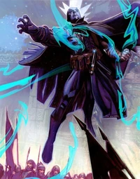 Darth Bane, fully immersed in the power of the dark side.