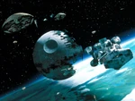The battle rages over the forest moon of Endor.