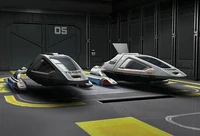 Two Type-9 shuttlecraft in Voyager's shuttlebay (2371)