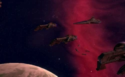 A Legion fleet prepares for battle