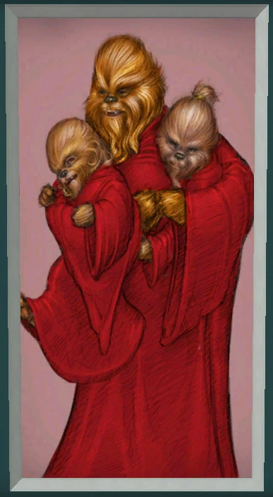 Life Day Painting (Wookiee with pups)