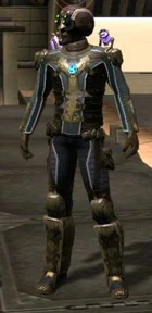A player wearing full Stealth Armor
