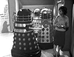 Barbara is interrogated by the Black Dalek