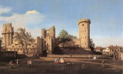 Top #2:  Warwick Castle, painted by Canaletto in 1752