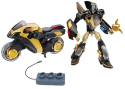 No, you're not seeing things, both of his wheels are part of his robot mode, and it's still symmetrical.